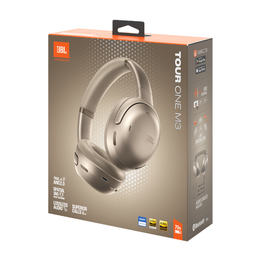 JBL Tour One M3 - Mocha - Wireless over-ear Noise Cancelling headphones - Detailshot 15